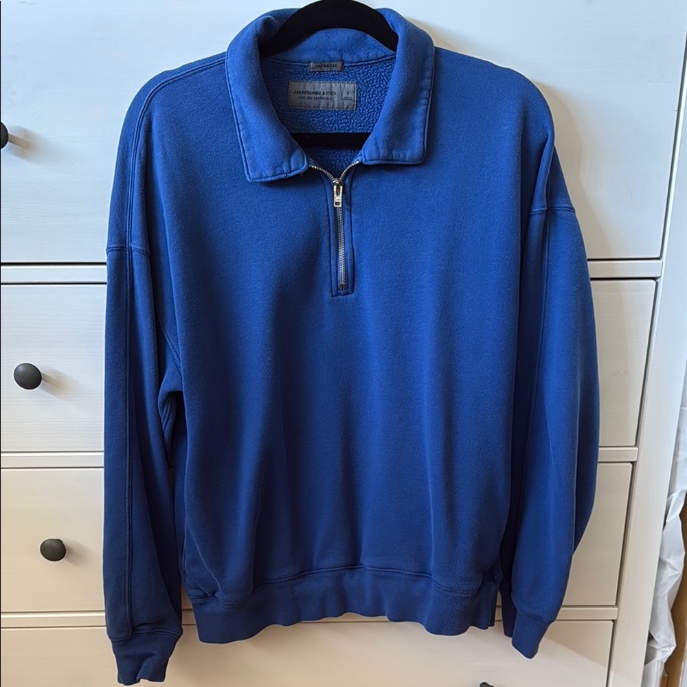 Abercrombie & Fitch Blue Zip Up Sweater
